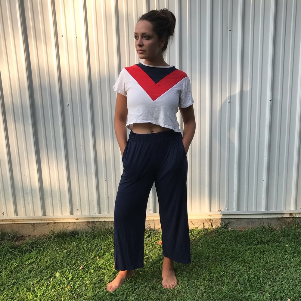 Dark Navy Loose Pants